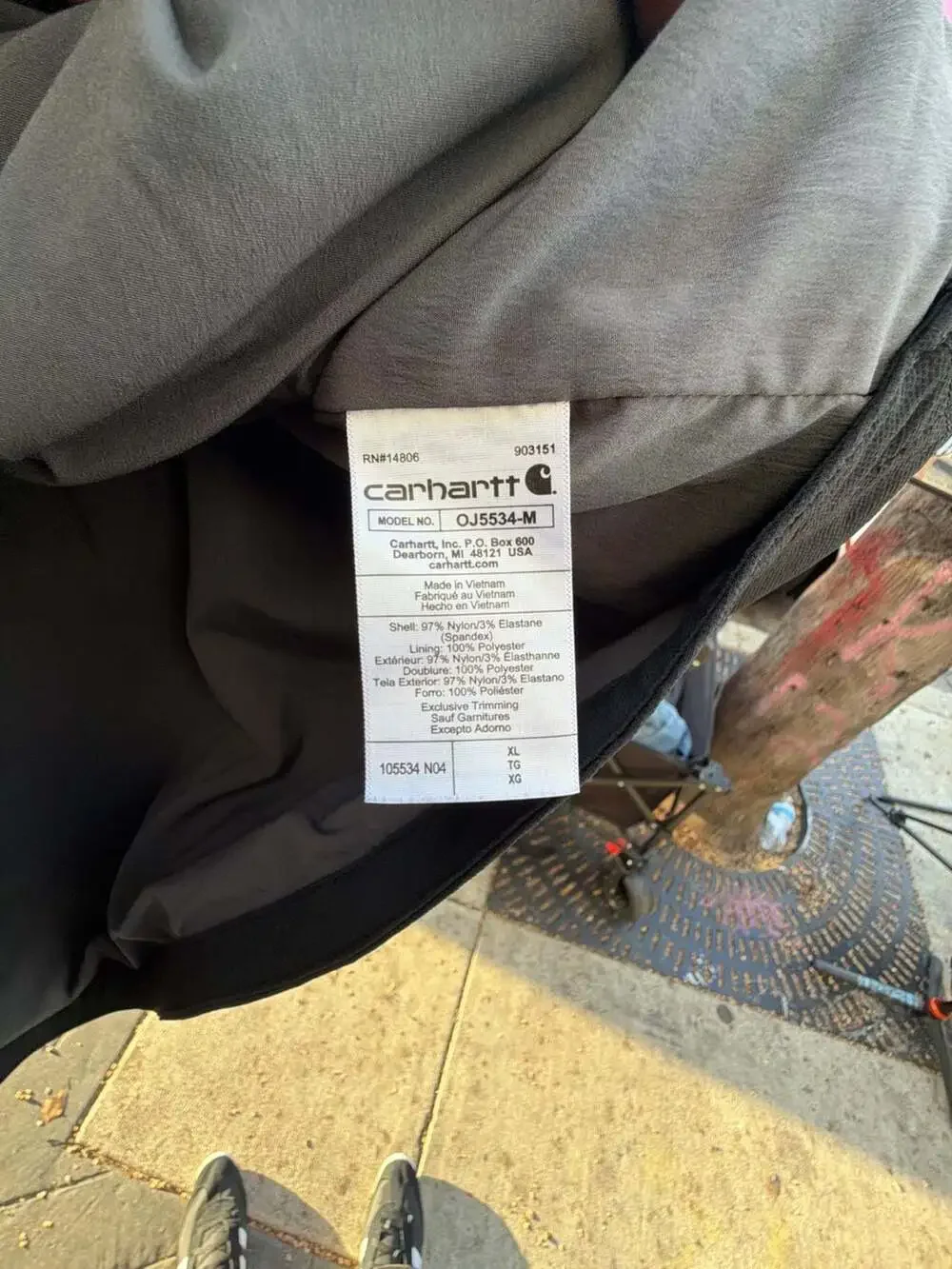 Carhartt Super Dux Relaxed Fit Soft Shell Jacket OJ5534-M Size XL Black